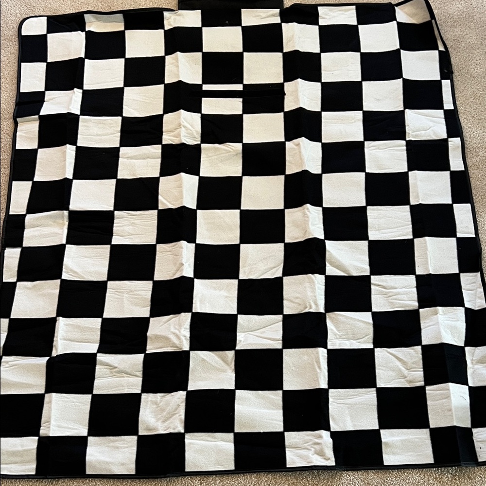 Vans Black and White Checkered Blanket